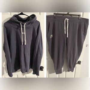 Under Armour Sweatsuit Size 3X Blue with White